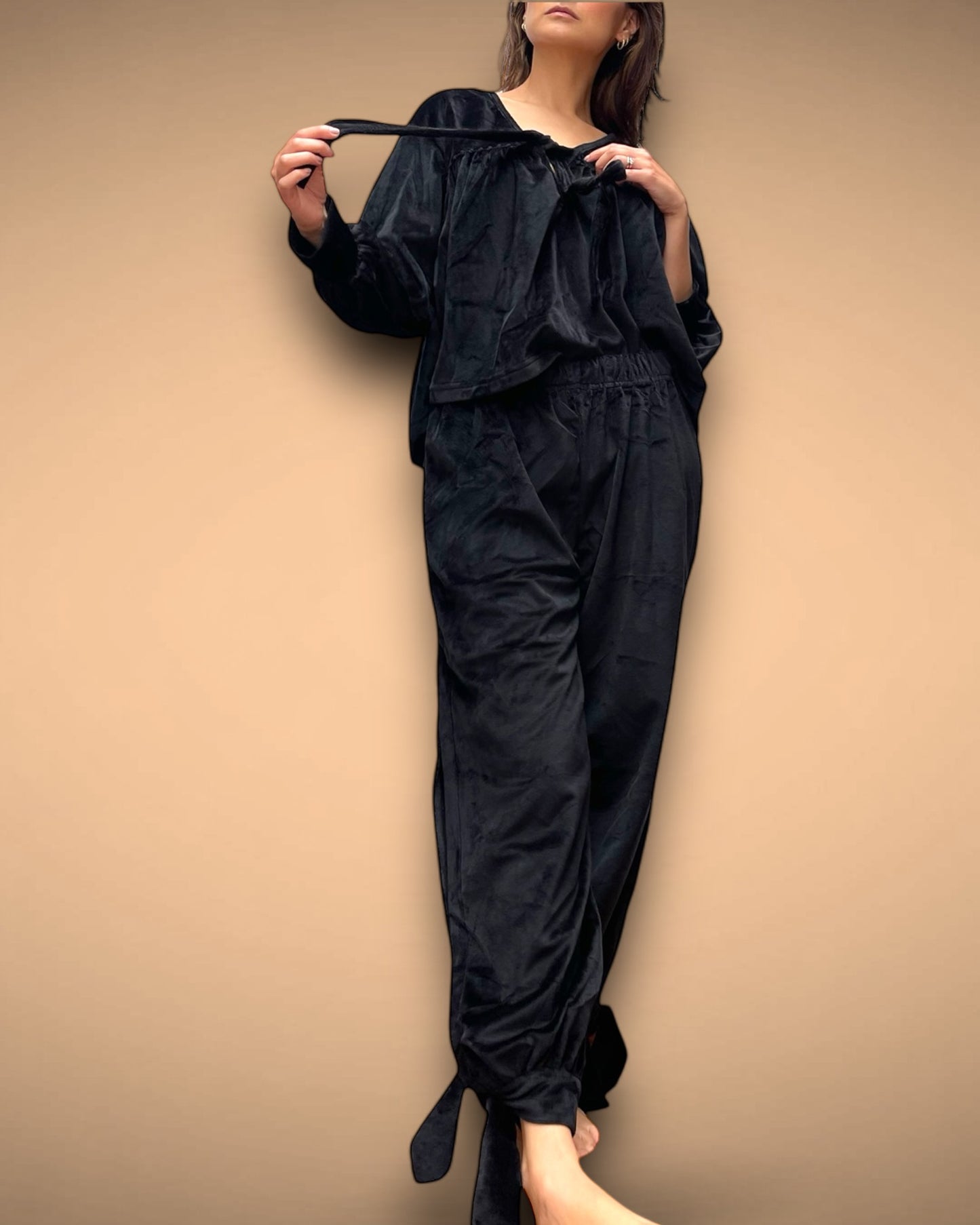 SET LOUNGE VELVELT NEGRO